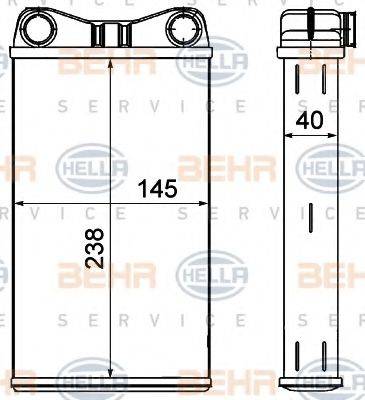 BEHR HELLA SERVICE 8FH351000541 Теплообмінник, опалення салону