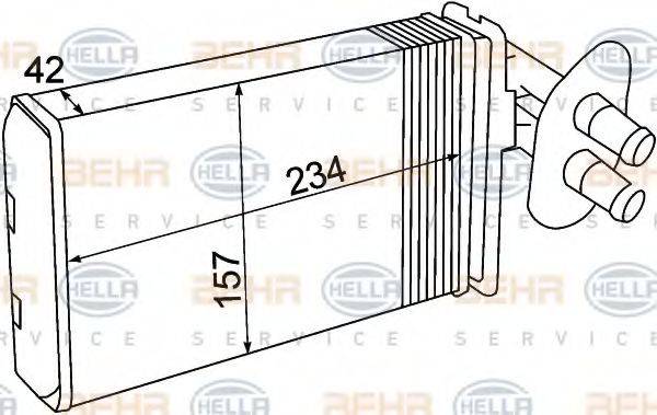 BEHR HELLA SERVICE 8FH351308741 Теплообмінник, опалення салону