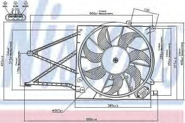 NISSENS 85176 Вентилятор, охолодження двигуна