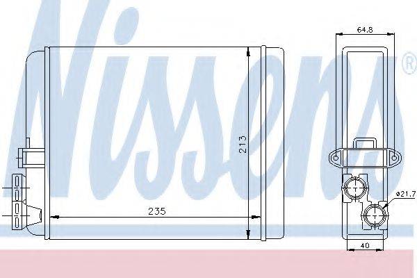 NISSENS 73641 Теплообмінник, опалення салону