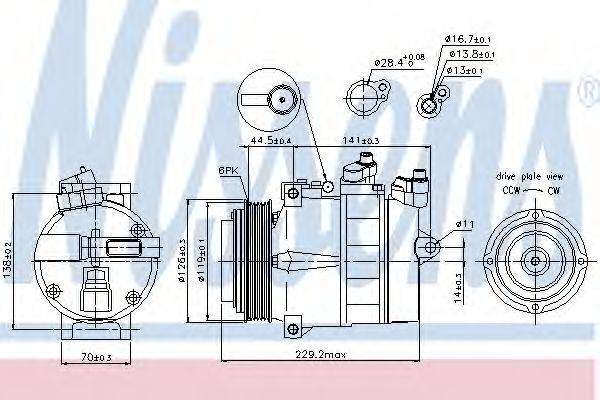 NISSENS 89022 Компресор, кондиціонер