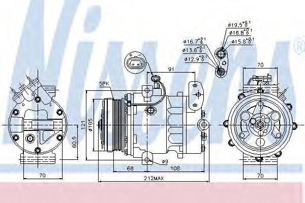 NISSENS 89037 Компресор, кондиціонер