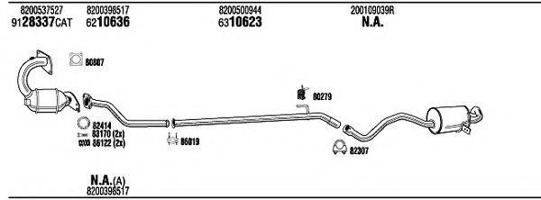 WALKER REK33123 Система випуску ОГ