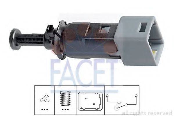 FACET 71150 Вимикач ліхтаря сигналу гальмування; Вимикач, привід зчеплення (Tempomat)