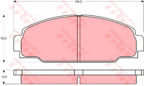 TRW GDB3090 Комплект гальмівних колодок, дискове гальмо