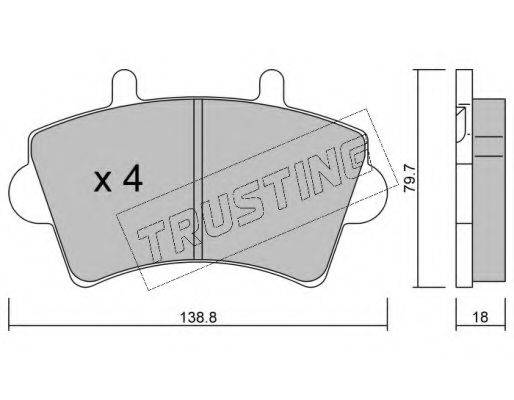 TRUSTING 5610 Комплект гальмівних колодок, дискове гальмо