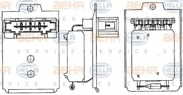 HELLA 9ML351303261 Опір, вентилятор салону