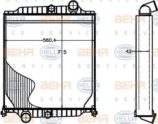 HELLA 8MK376758101 Радіатор, охолодження двигуна