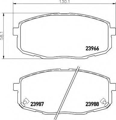 HELLA 8DB355010611 Комплект гальмівних колодок, дискове гальмо