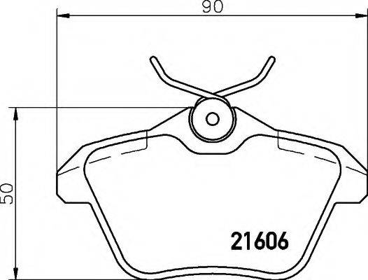 HELLA 8DB355018291 Комплект гальмівних колодок, дискове гальмо