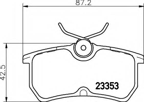 HELLA 8DB355018411 Комплект гальмівних колодок, дискове гальмо