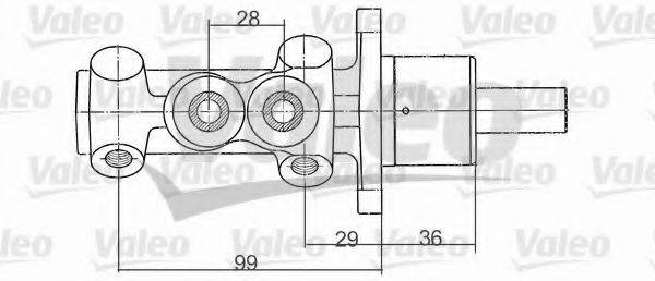 VALEO 350705 головний гальмівний циліндр