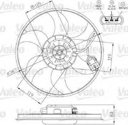 VALEO 696280 Вентилятор, охолодження двигуна