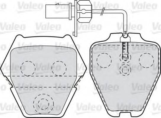 VALEO 598992 Комплект гальмівних колодок, дискове гальмо