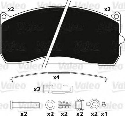 VALEO 882210 Комплект гальмівних колодок, дискове гальмо