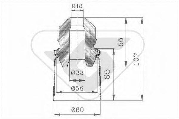 HUTCHINSON KP074 Пилозахисний комплект, амортизатор