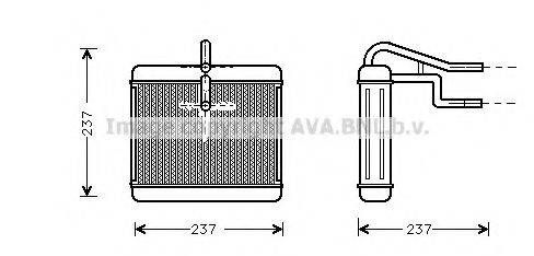 AVA QUALITY COOLING AU6060 Теплообмінник, опалення салону