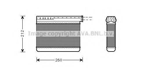 AVA QUALITY COOLING BW6166 Теплообмінник, опалення салону