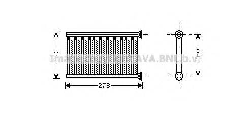 AVA QUALITY COOLING BW6342 Теплообмінник, опалення салону