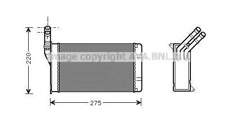 AVA QUALITY COOLING CN6082 Теплообмінник, опалення салону