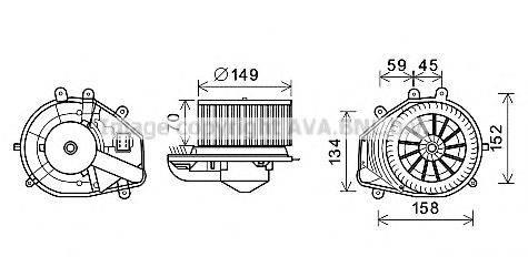 AVA QUALITY COOLING VW8353 Електродвигун, вентиляція салону