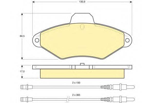 GIRLING 6111013 Комплект гальмівних колодок, дискове гальмо