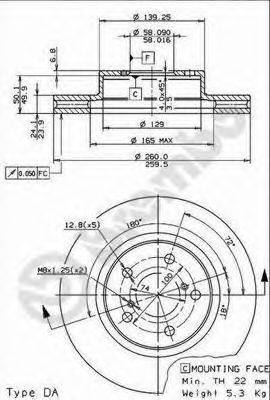 BRECO BV8083 гальмівний диск