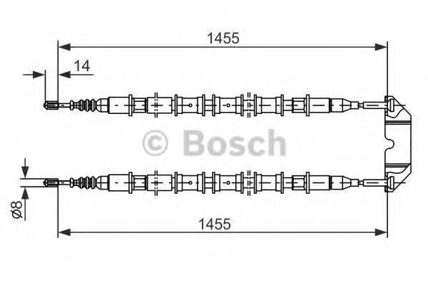 BOSCH 1987477391 Трос, стоянкова гальмівна система