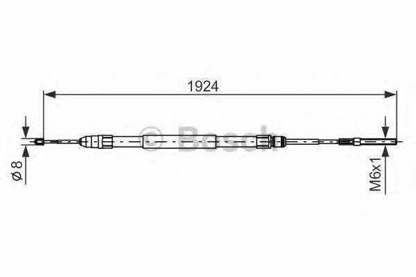 BOSCH 1987477693 Трос, стоянкова гальмівна система