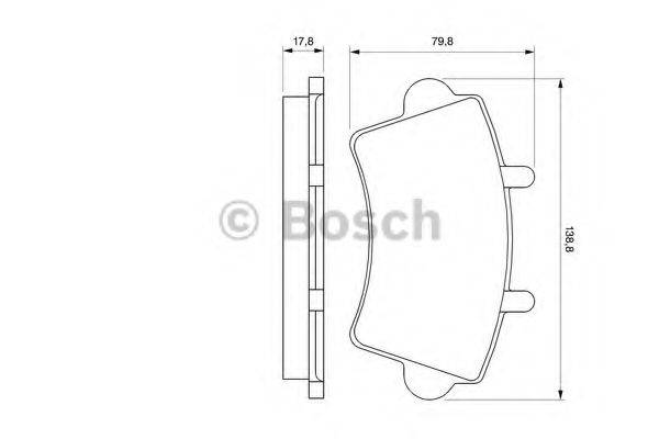 BOSCH 0986424614 Комплект гальмівних колодок, дискове гальмо