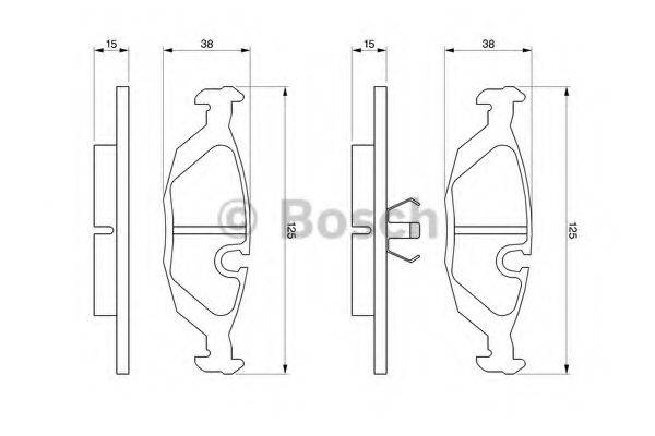 BOSCH 0986460996 Комплект гальмівних колодок, дискове гальмо