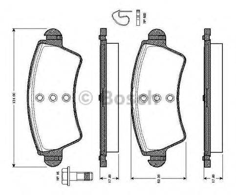 BOSCH 0986TB2359 Комплект гальмівних колодок, дискове гальмо