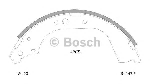 BOSCH 0986AB0106 Комплект гальмівних колодок