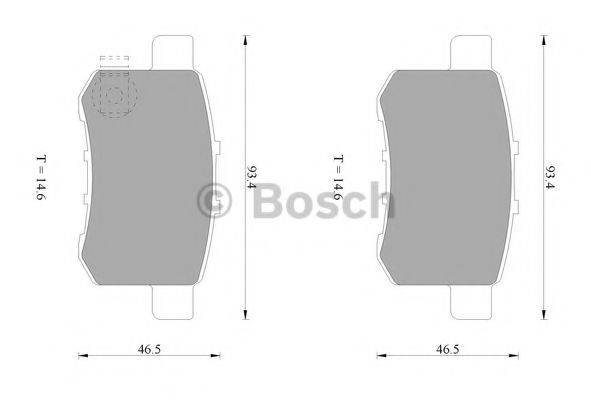 BOSCH 0986AB1058 Комплект гальмівних колодок, дискове гальмо