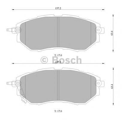 BOSCH 0986AB1473 Комплект гальмівних колодок, дискове гальмо