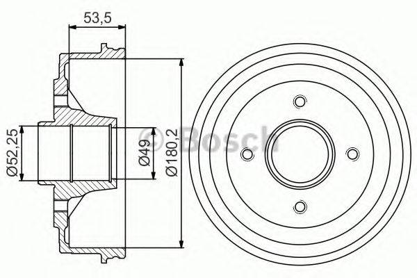 BOSCH 0986477270 Гальмівний барабан