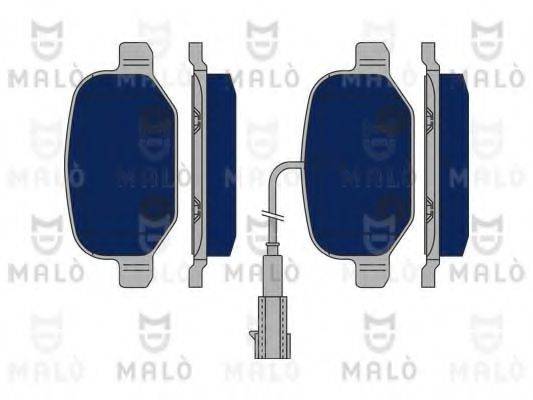 MALO 1050002 Комплект гальмівних колодок, дискове гальмо