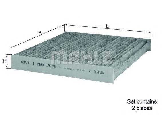 KNECHT LAK216 Фільтр, повітря у внутрішньому просторі