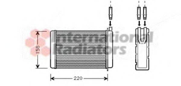 VAN WEZEL 43006090 Теплообмінник, опалення салону