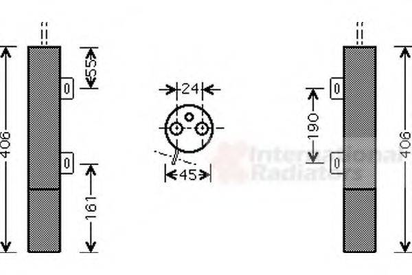 VAN WEZEL 3000D090 Осушувач, кондиціонер