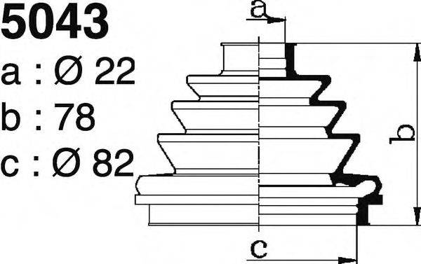 DEPA 5043 Комплект пильника, приводний вал