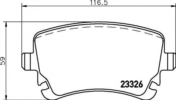 TEXTAR 2332601 Комплект гальмівних колодок, дискове гальмо