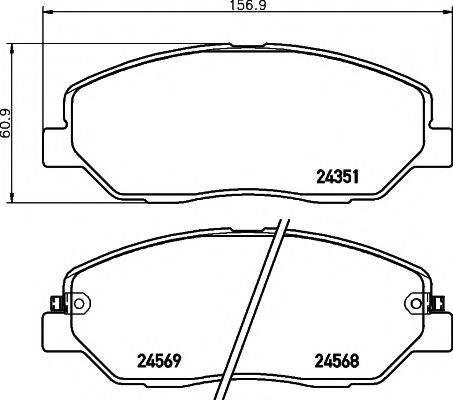 TEXTAR 2435101 Комплект гальмівних колодок, дискове гальмо