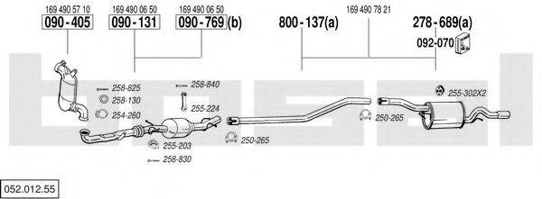 BOSAL 05201255 Система випуску ОГ