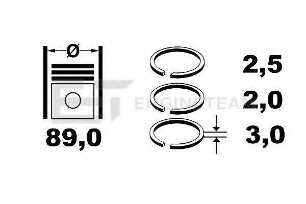 ET ENGINETEAM R1000400 Комплект поршневих кілець