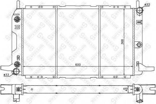 STELLOX 1025820SX Радіатор, охолодження двигуна