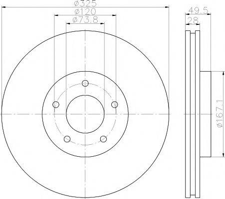 HELLA PAGID 8DD355115951 гальмівний диск