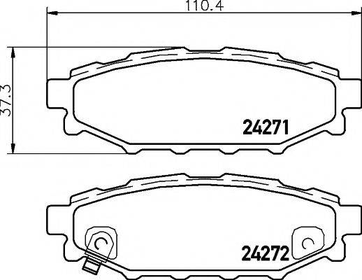 HELLA PAGID 8DB355012261 Комплект гальмівних колодок, дискове гальмо