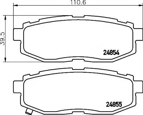 HELLA PAGID 8DB355014341 Комплект гальмівних колодок, дискове гальмо