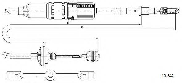 CABOR 10342 Трос, управління зчепленням